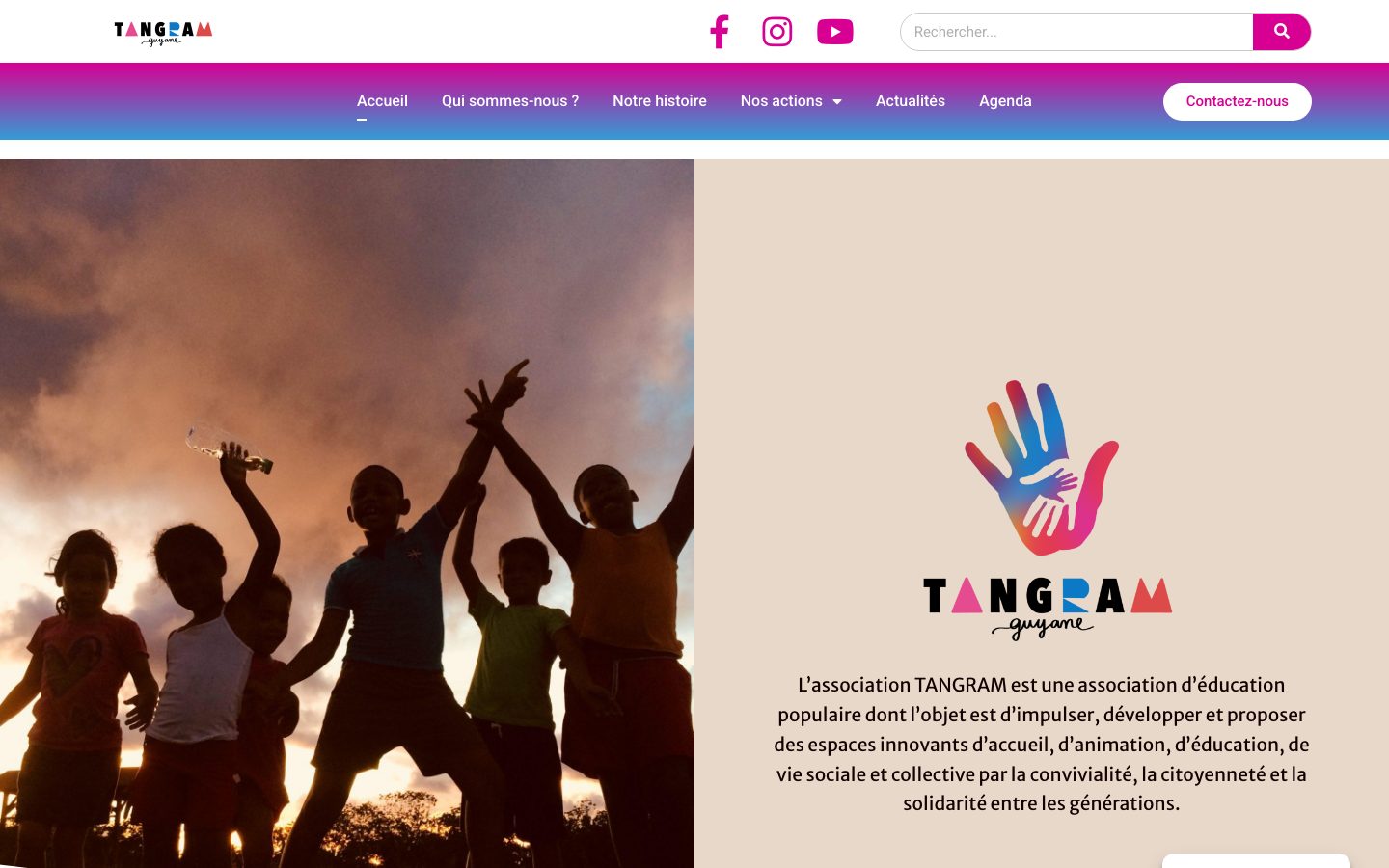 Capture du site Association Tangram